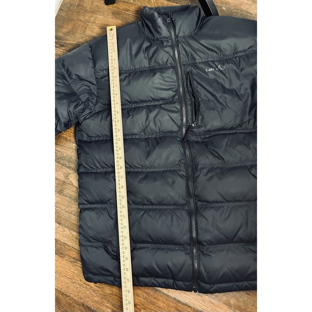 Cabelas 650 Fill Down Puffer Black Coat Full Zip and Pockets Size Large Tall Men - Picture 9 of 15